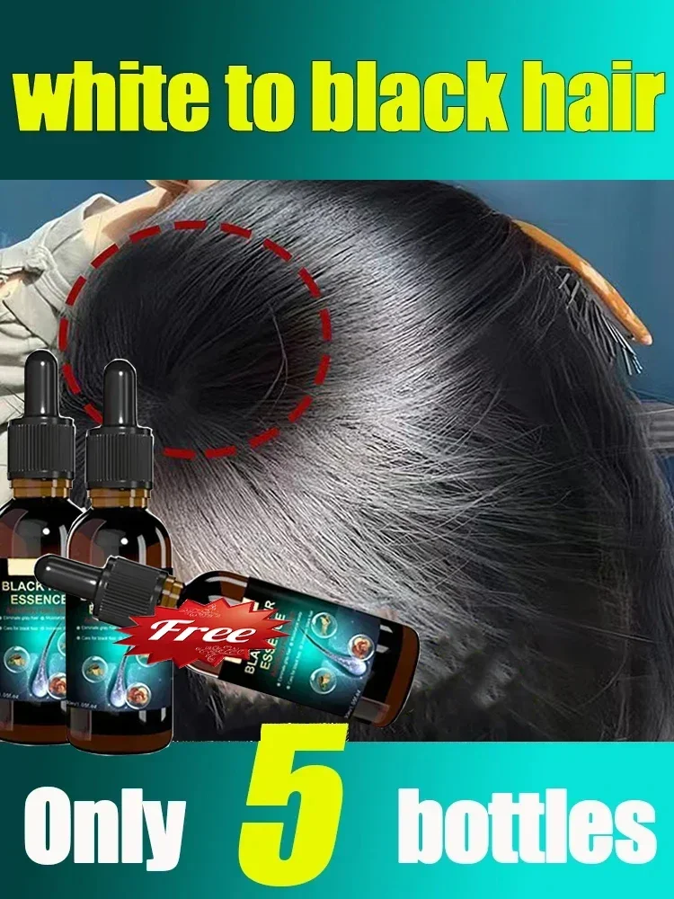 

Anti-grey hair essence Serum treatment restore natural hair color and restore healthy White To Black hair