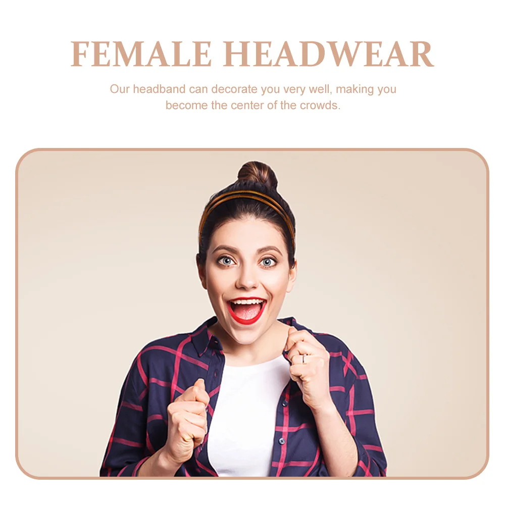 

Anti-Slip Headband Durable Two-Tier Design Women Hairband Stylish Female Headwear Simple Chic Hair Accessory Lightweight