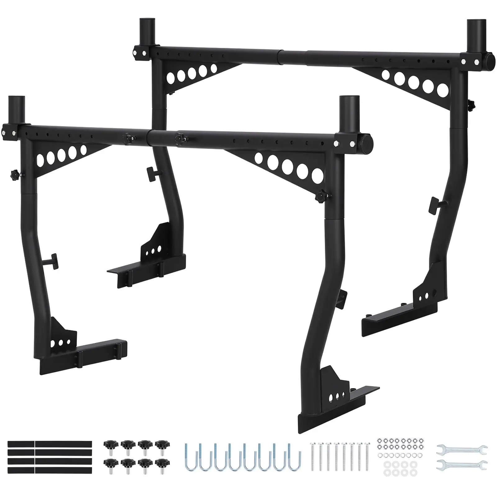 Universal Steel Truck Ladder Rack, 1000 Lbs Capacity Adjustable Pickup Bed Rack, 52