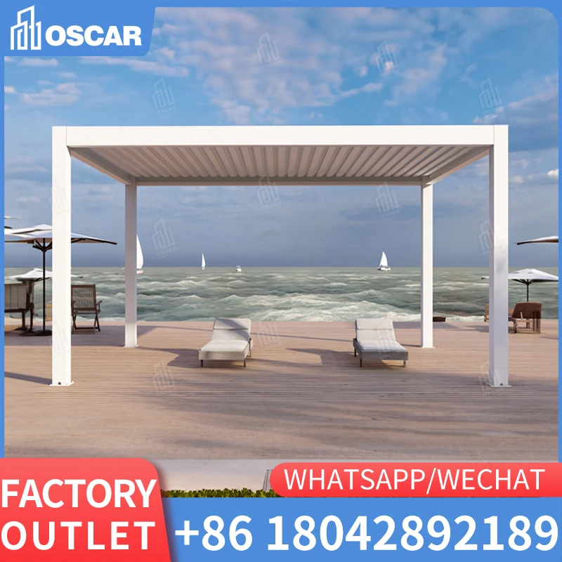 

Full box aluminum alloy electric folding awning awning Villa courtyard balcony cafe telescopic awning