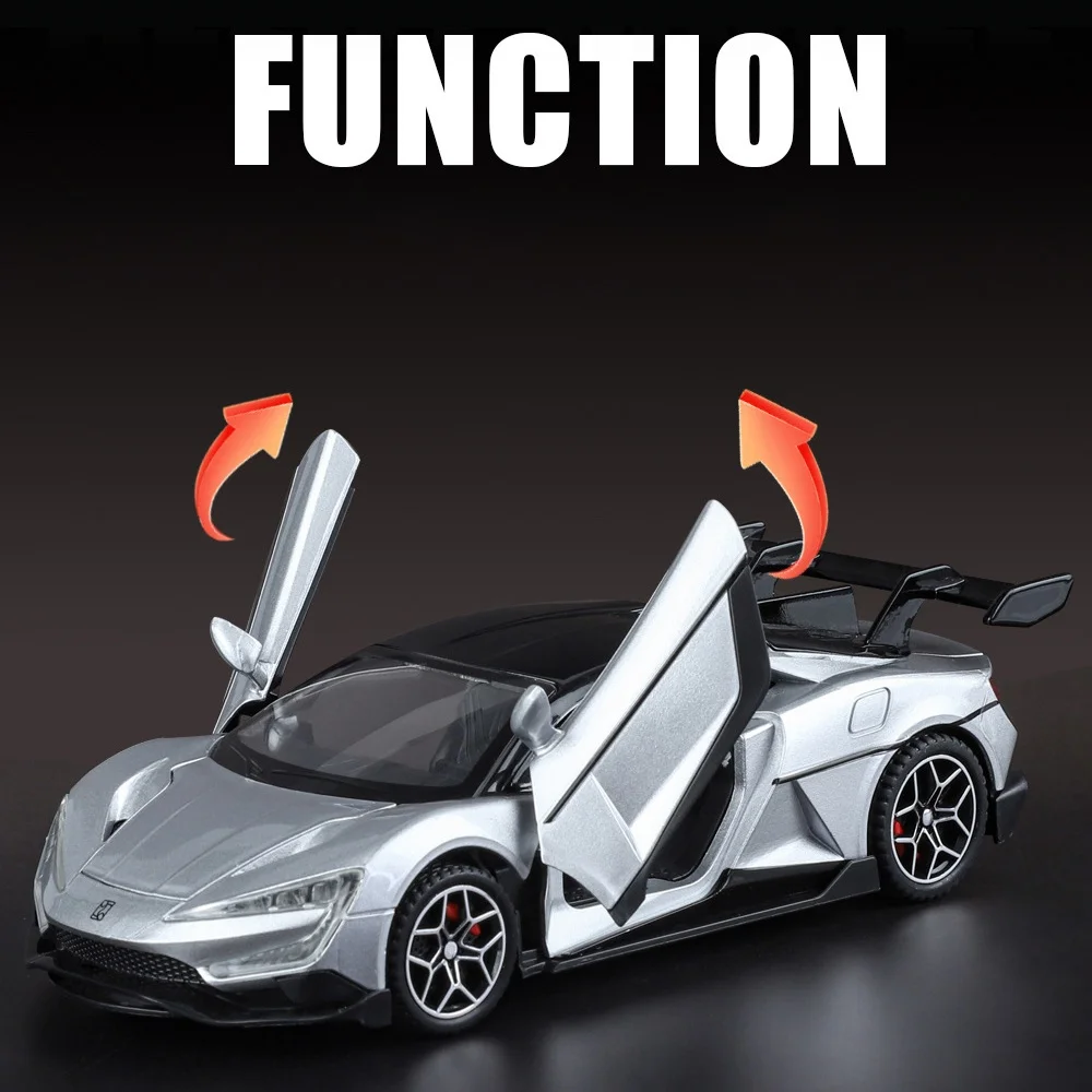 1:32 BYD Look UP U9 Supercar سبيكة يموت يلقي لعبة سيارة نموذج الصوت والضوء لعبة أطفال المقتنيات هدية عيد ميلاد