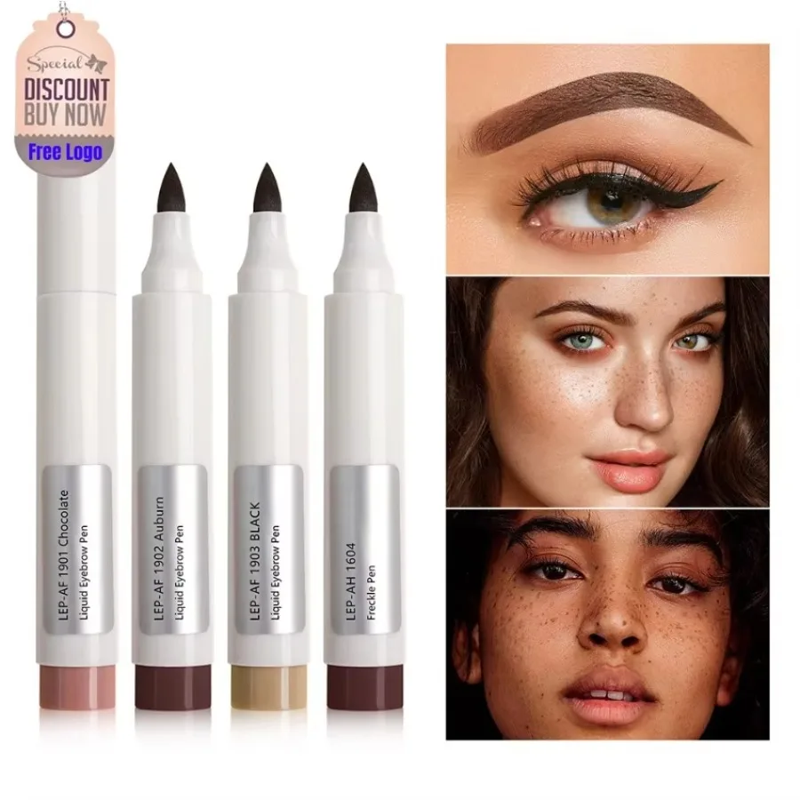 Private Label 4colors Waterproof Liquid Eyebrow Pencil Long Lasting Non-take Off Makeup Easy To Apply Fast Dry Freckles Pen Bulk