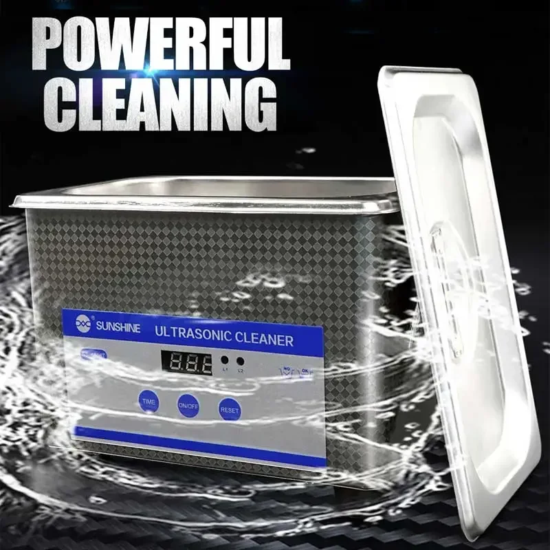 SUNSHINE SS-6508T 800ml Portable Touch Screen Digital Ultrasonic Cleaning Machine SUS304 Stainless Steel Cleaning Machine