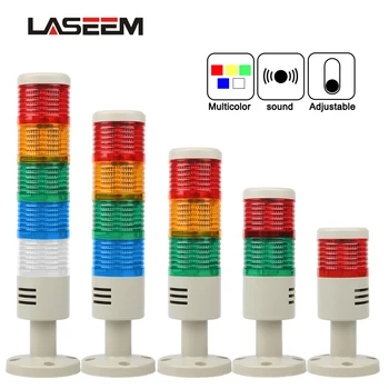 Neues multifunktionales rotierendes industrielles Signalwarnlicht-Alarmgerät DC 12V 24V AC 110V 220V