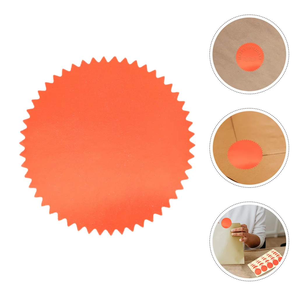 200 قطعة ملصقات النقش ذاتية اللصق شهادة حمراء جائزة الأختام حافة مسننة الوثائق المكتبية المقاومة للعبث #1