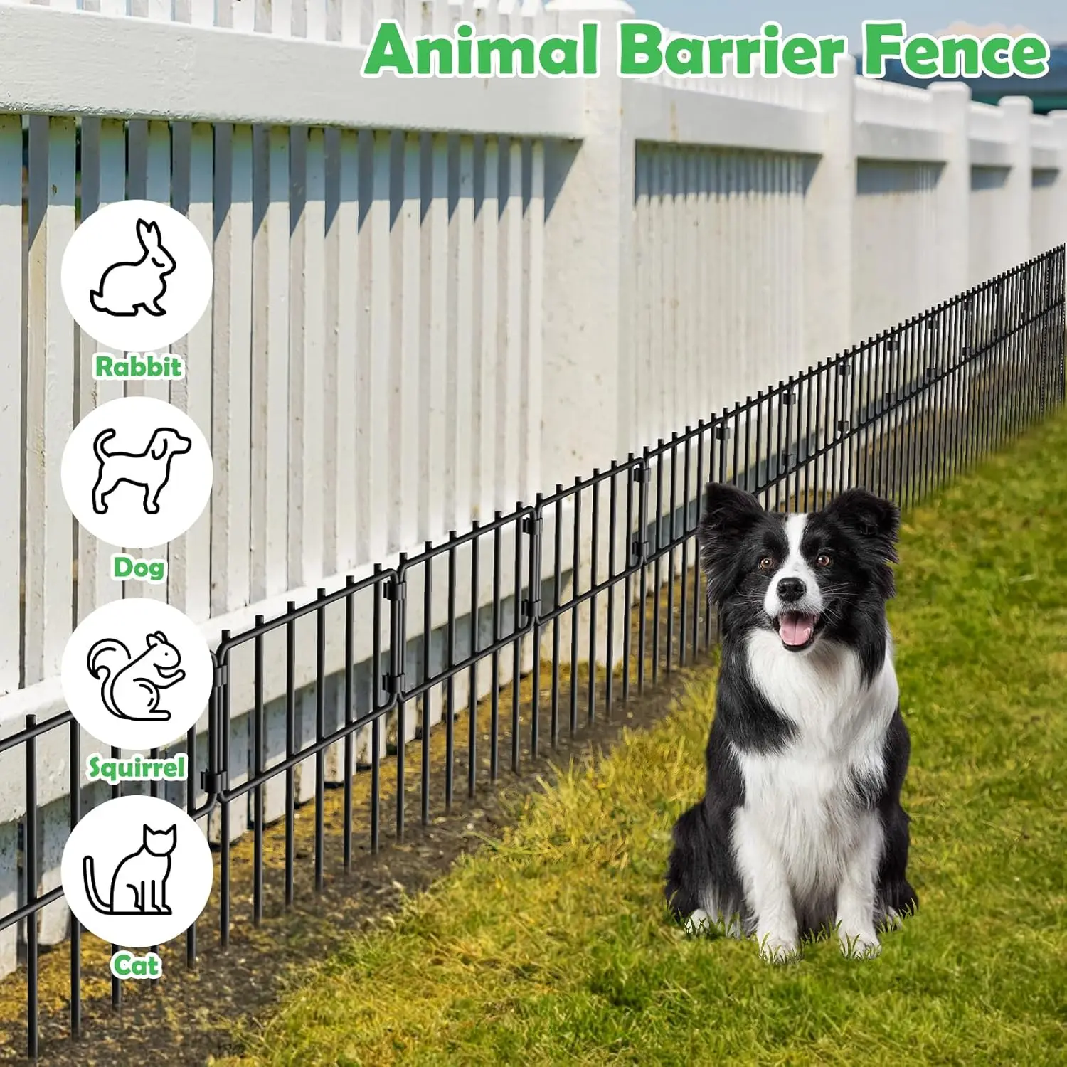 Animal barrier fence, 17 inches (height) X 10 feet (length) garden decorative fence