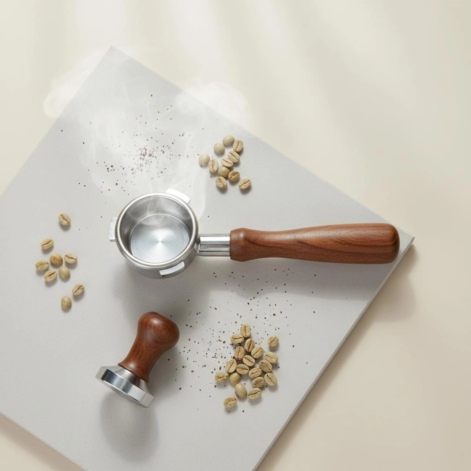 3 Ear Portafilter 304 Stainless Steel Bottomless Portafilter Espresso Strainer Holder Improves Extraction Coffee Machine