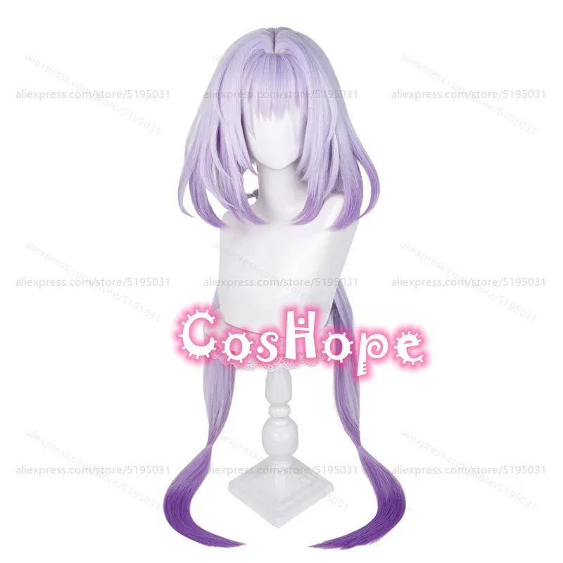 HSR Castorice Cosplay Wig 130cm Long Light Purple Gradient Wig Cosplay Anime Cosplay Wig Heat Resistant Synthetic Wigs