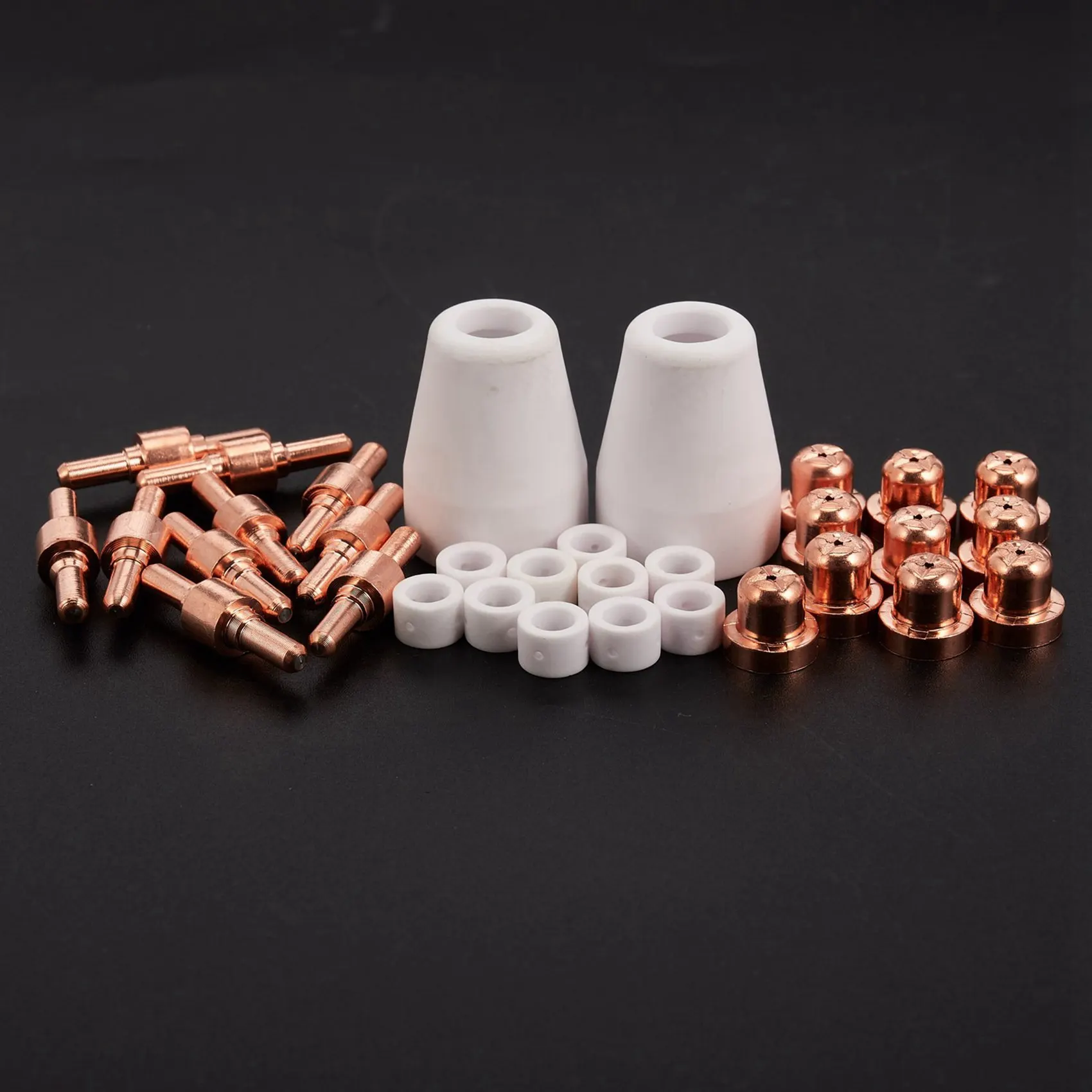 AB33-64Pcs For PT 31 -40 40A Standard Size Plasma Cutting Torch Cutter Consumables Extended Tip Nozzles Electrode