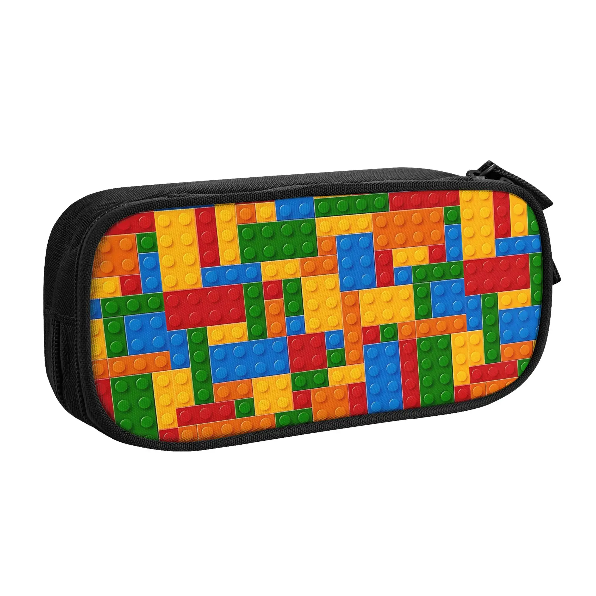 Building Blocks Toy Construction Pencil Case Colorful Funny Pen Holder Bag Student Big Capacity School Pencil Box Stationery
