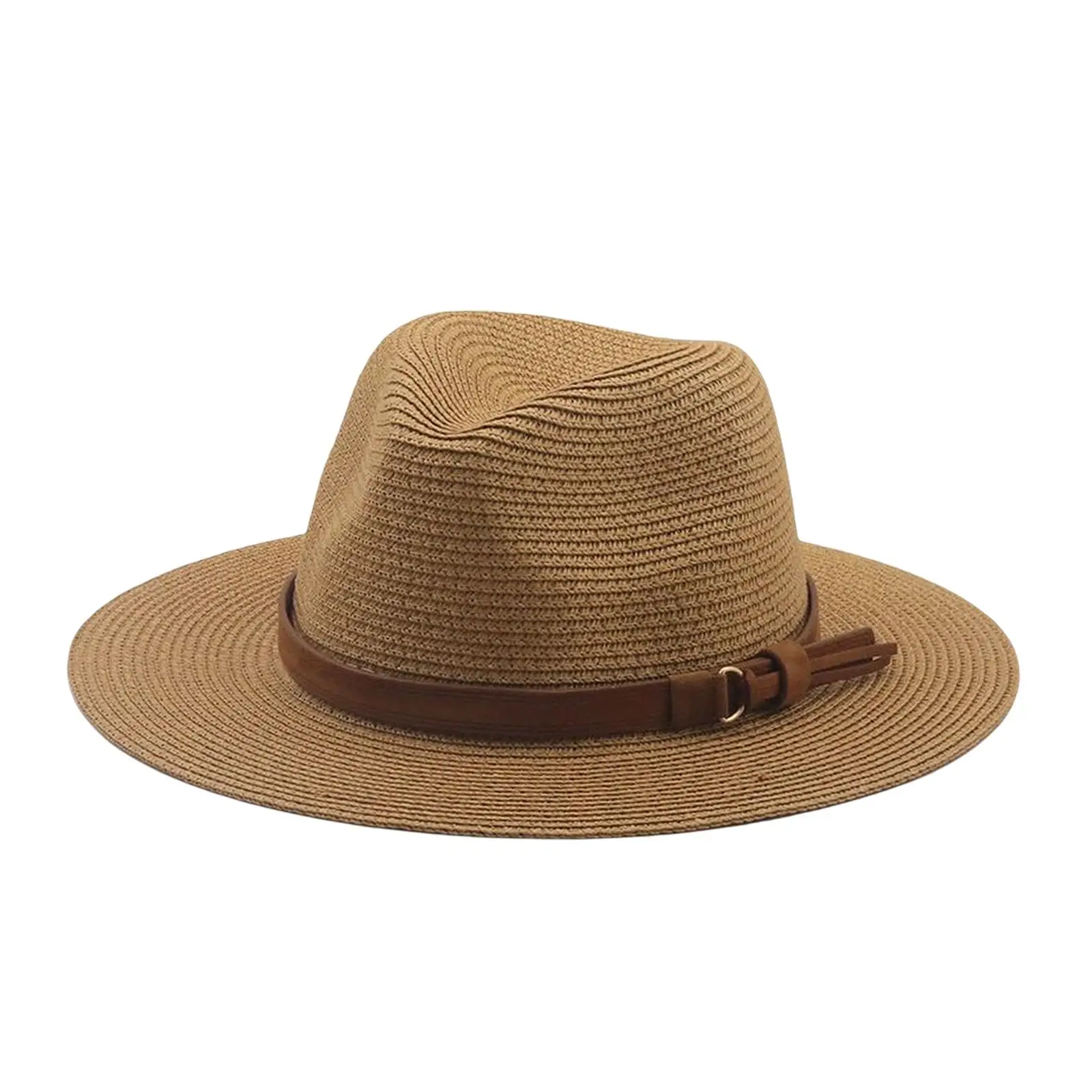 Women Men Straw Hats Panama Sunhats Protective Girls Bohemia Wide Brim Sun Hat for Travel Holiday Camping Hiking Outdoor