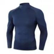 Herren Sport-T-Shirt Schnelltrocknendes Bodybuilding-Laufshirt Langarm-Kompressionsshirt Fitness-T-Shirt Herren Fitness-Enganliegend – Detail 7