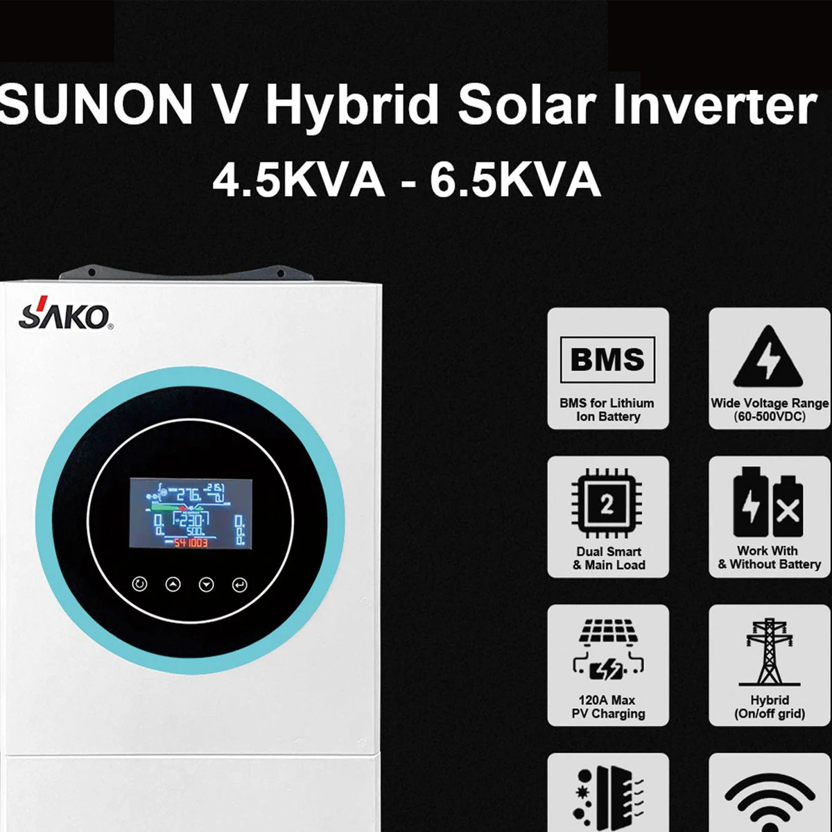 SUNON V 4.5KW موجة جيبية نقية المنزلية الشمسية الضوئية تخزين الطاقة العاكس خارج الشبكة التحكم آلة متكاملة #6