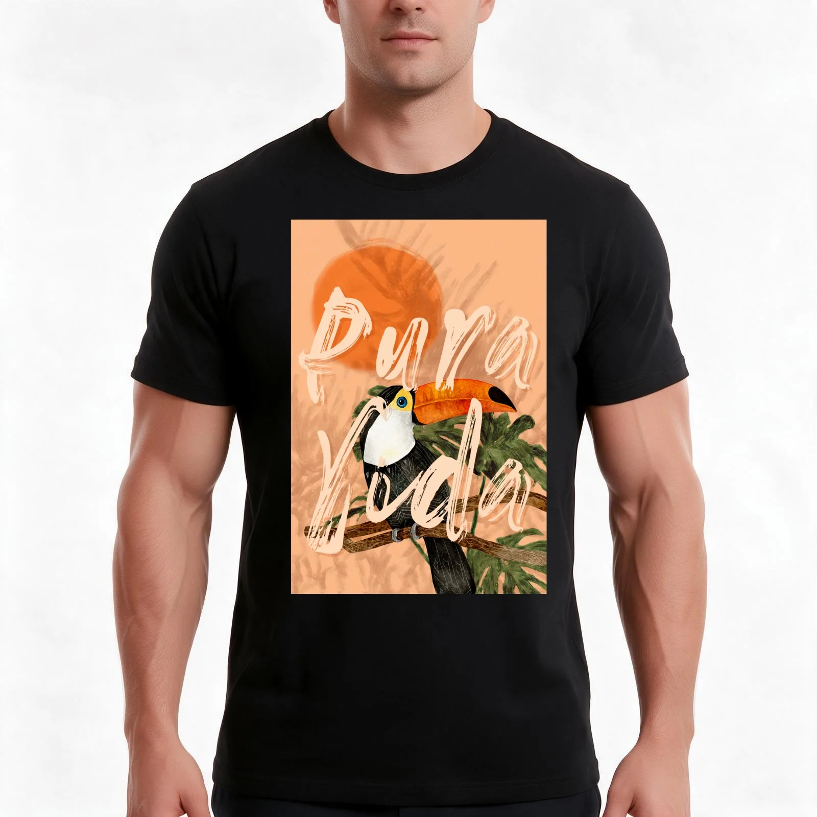 Pura Vida T-Shirt, Summer Casual Cotton Tee, Oversized Streetwear Tops, Vintage Graphic Print, Loose Fit Short Sleeve