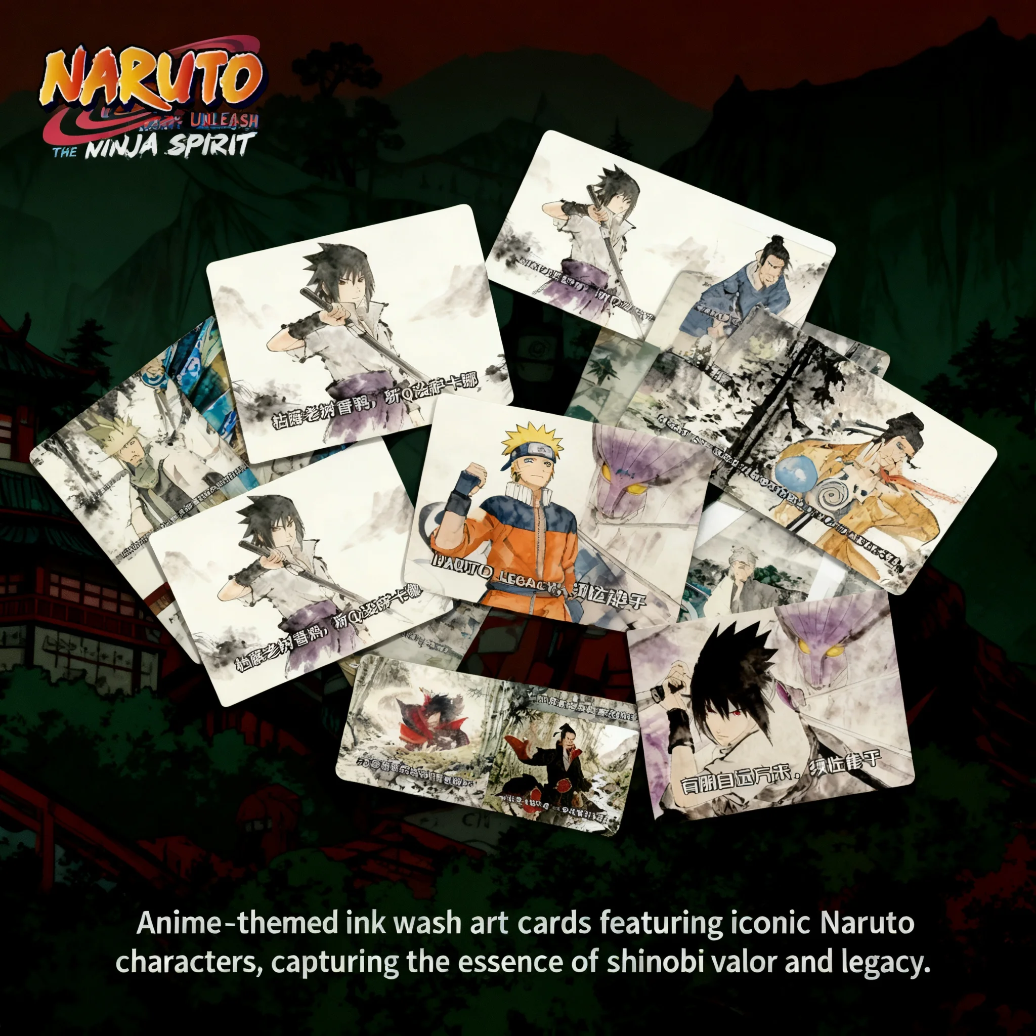 

72Pcs Naruto Ink Painting Stickers Pain Sasuke Anime Game DIY Notebook Decoration