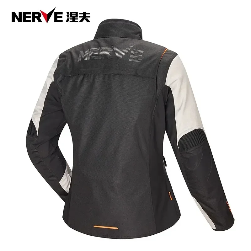 NERVE Motorcycle Jacket for Women Motorcycle Winter Waterproof, Drop-proof Breathable Motorcycle Racing Wear for All Seasons