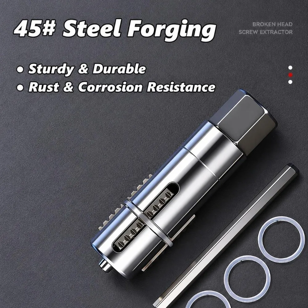 Durable 4/6 Points Broken Screw/Wire Extractor Adjustable Faucet Repair Broken Bolt Remover Slide Tooth Removal Tool