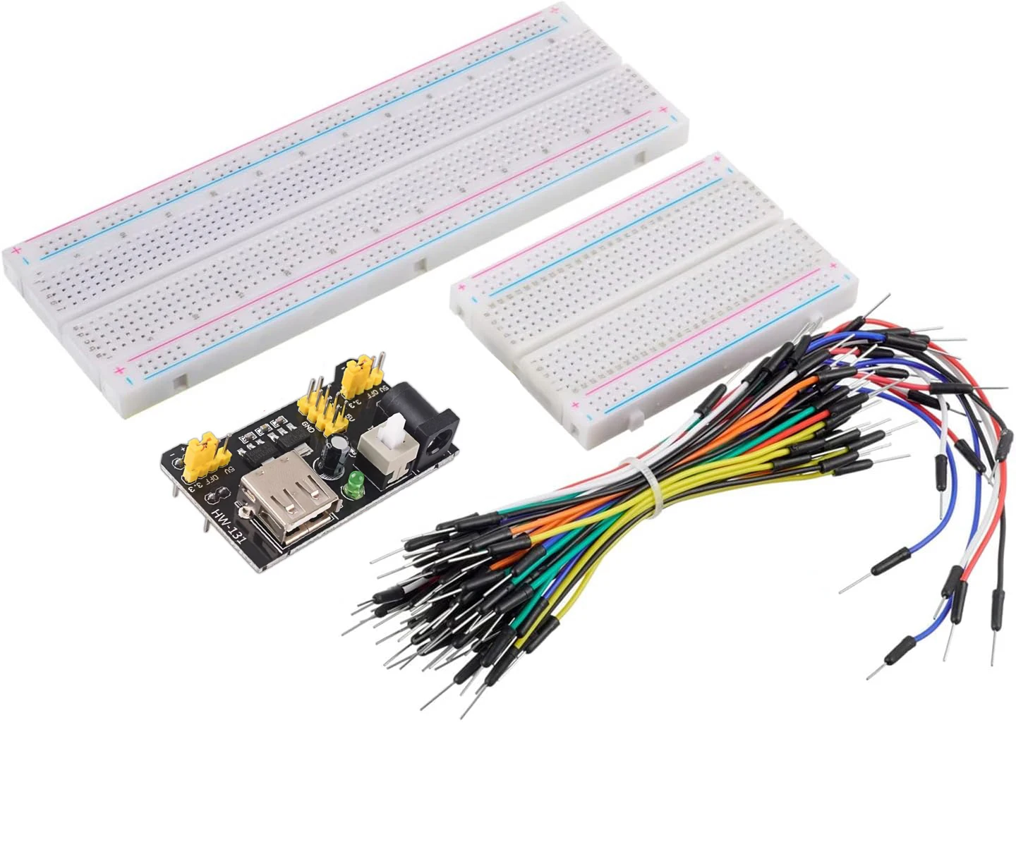 MB-102 MB102 Breadboard 400 830 Point Solderless PCB Bread Board Jumper Wire for Arduino Dupont Line Test Develop DIY kit