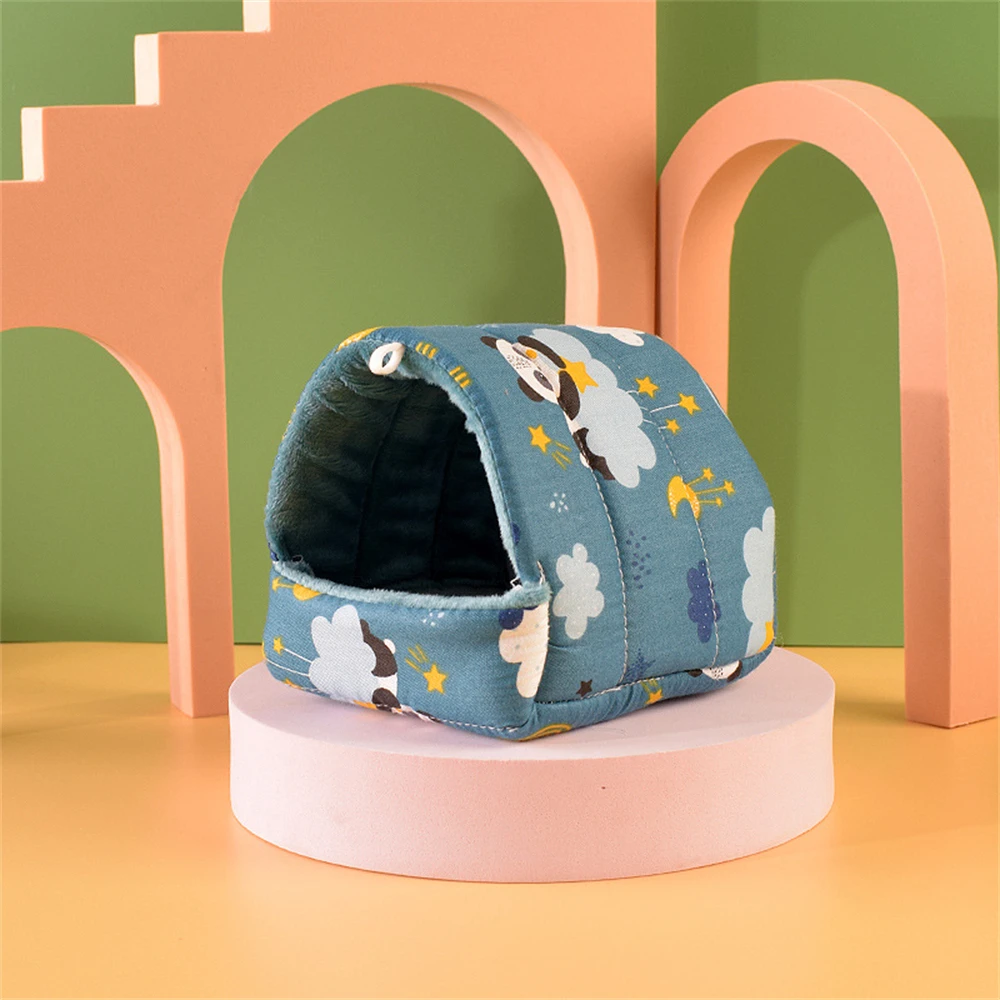 Pet Hamster Nest Plush Warm and Comfortable Winter Parrot Hammock Cave Cage Hut Tent Pet Supplies Bird Cage Parrot Accessories