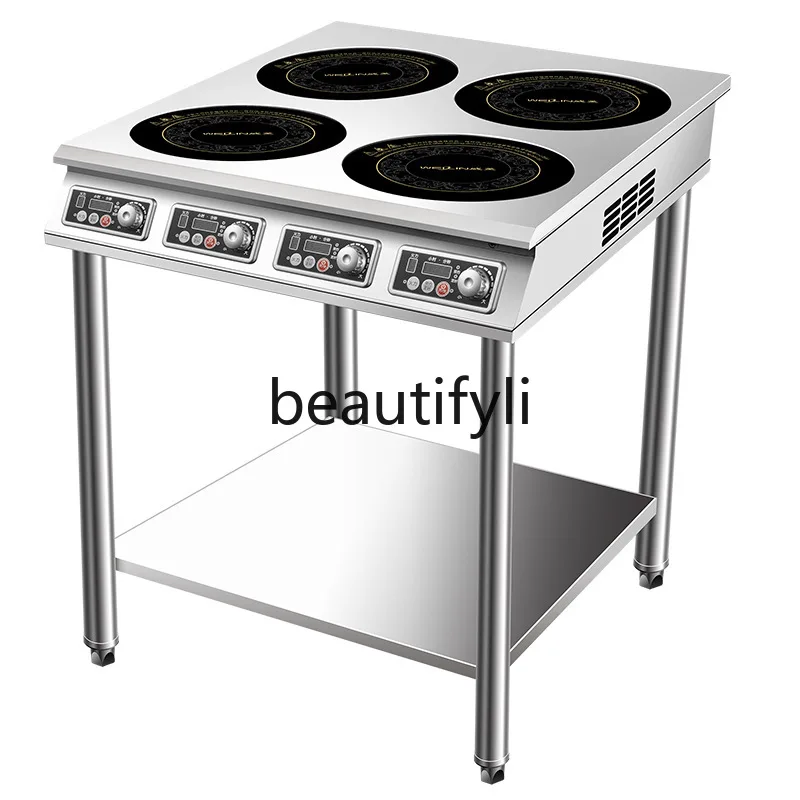 Vertical Clay Pot Stove Induction Cooker Commercial High Power 2-8 Burners Round 220V Customizable