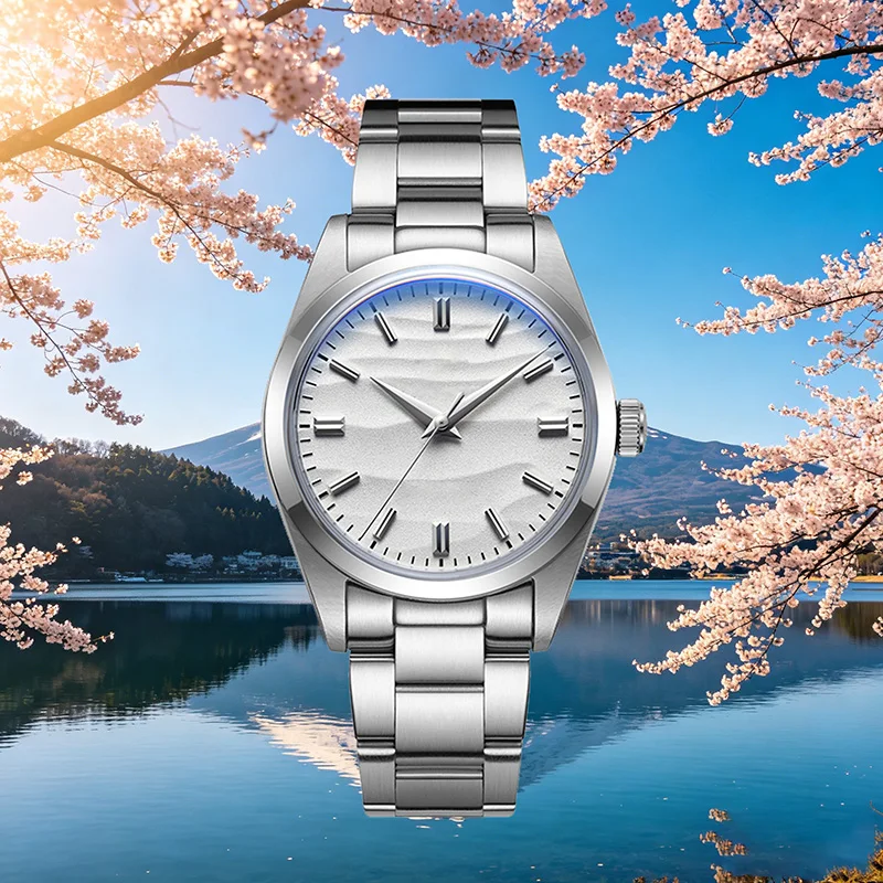 

ADDIESDIVE Minimalist Men's Watch VH31 Movement Bubble Mirror Quartz Wristwatch 100m Waterproof Stainless Steel Business Watches