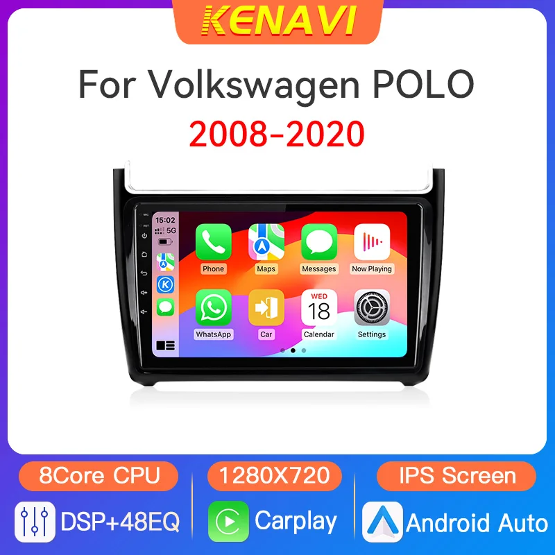 

Car Stereo Radio Multimedia Video Player For Volkswagen POLO 5 2008-2020 GPS RDS DSP Carplay Android Auto 2 din No DVD Head Unit