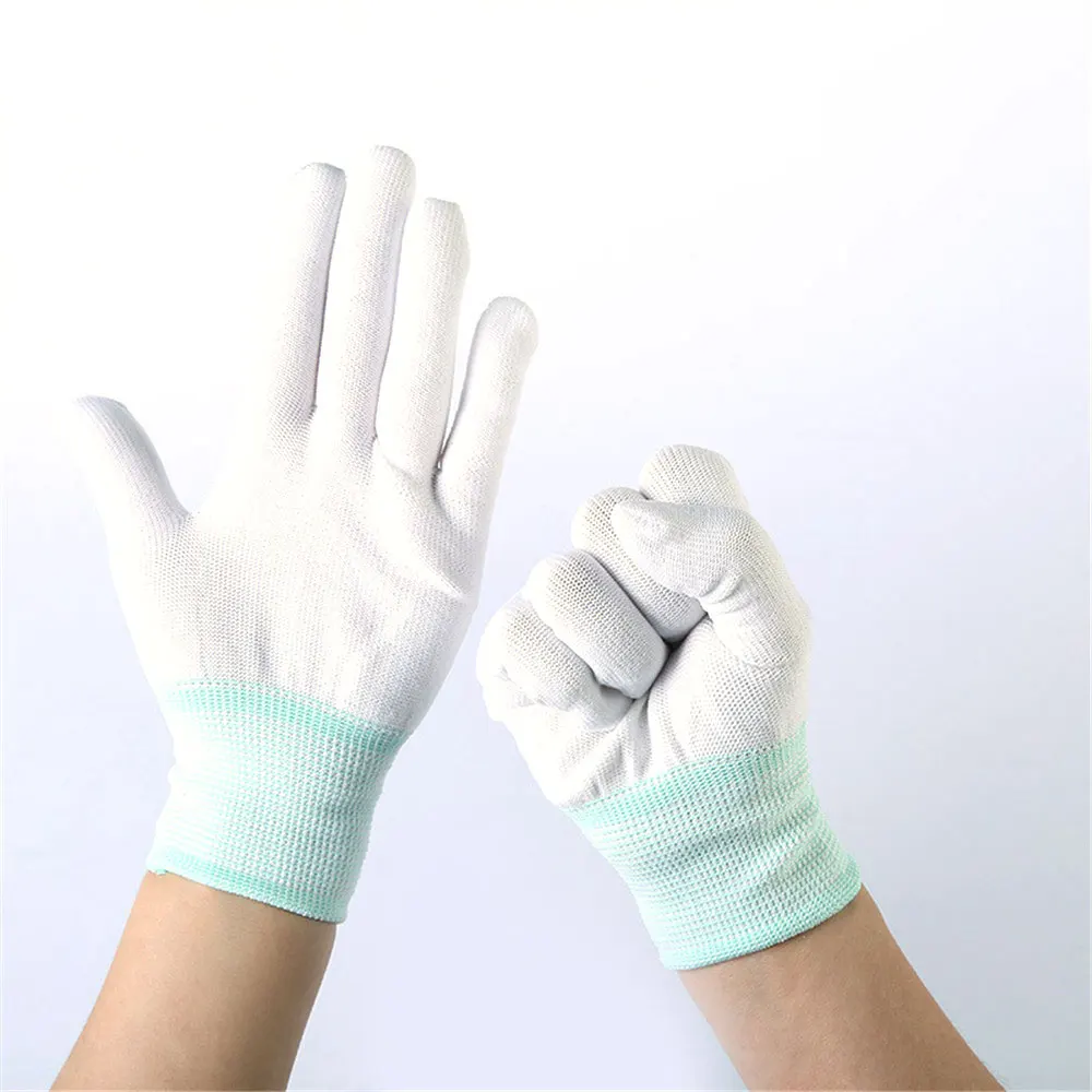 1-5pair Antistatic Gloves Anti Static ESD Electronic Working Gloves pu coated palm coated finger PC Antiskid for Finger