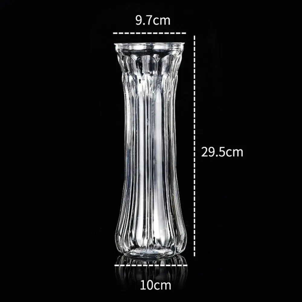 Fashion Self Watering Hydroponic Flower Pot Floor-standing Transparent Aquatic Plant Container Simple Plastic Office