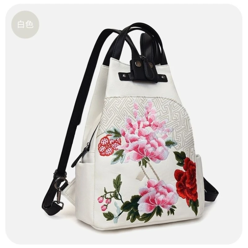 حقيبة ظهر مطرزة Seiko عصرية جديدة لعام 2026 مزخرفة بالذهب المنحني والتطريز بسعة كبيرة وتصميم سحاب مقاس 14 بوصة على ظهره