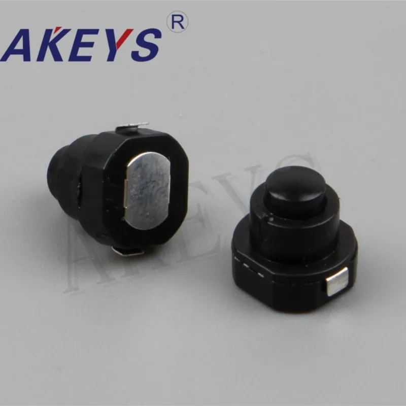 10 peças botão de auto-bloqueio interruptor lanterna