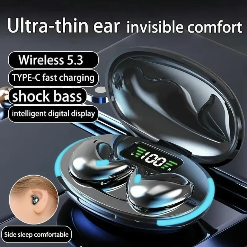 الأذنية inalamosbricos X55 الفقرة dormir، miniaudífonos TWS مع بلوتوث، estreo، ocultos، microfono، izanah HD، impermeables