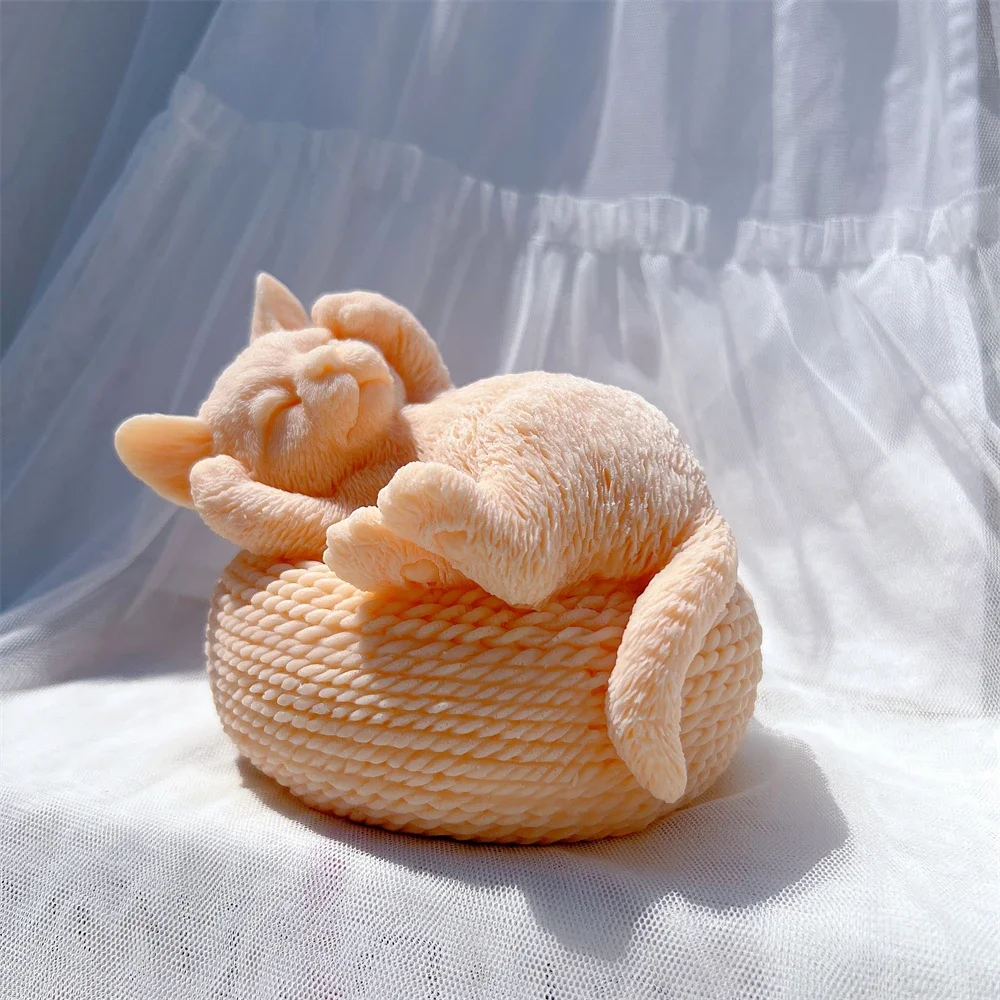 

Cute Cat Statue Silicone Candle Mold Animal Puppy Soy Wax Silicone Mould Pet Lover Home Garden Decor