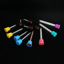 100Pcs Disposable Dental Impression Material Mixing Tips Adhensive Resin Conveying Dispensing Gun Glue Gel Cartridge Nozzle Tube