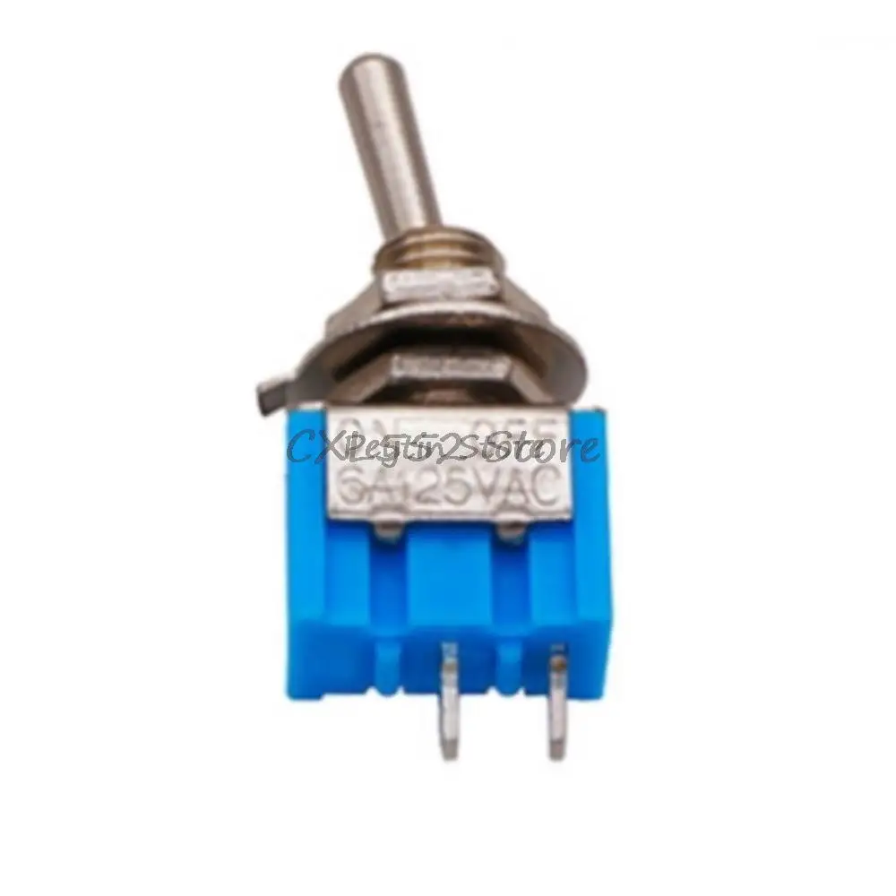 1000Pcs MTS-101 2 Pin SPST Switch ON-OFF 2 Position AC125V/6A 250V/3A 6mm Blue Mini Toggle Switches