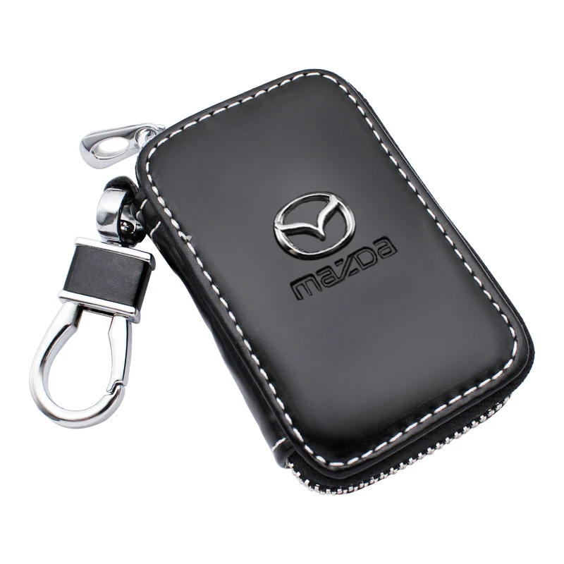 Genuine Leather Key Wallet Car Key Bag Multi Function Key Case For Mazda 2 3 5 6 CX3 CX-4 CX-5 CX6 Atenza Axela MX3 Accessories