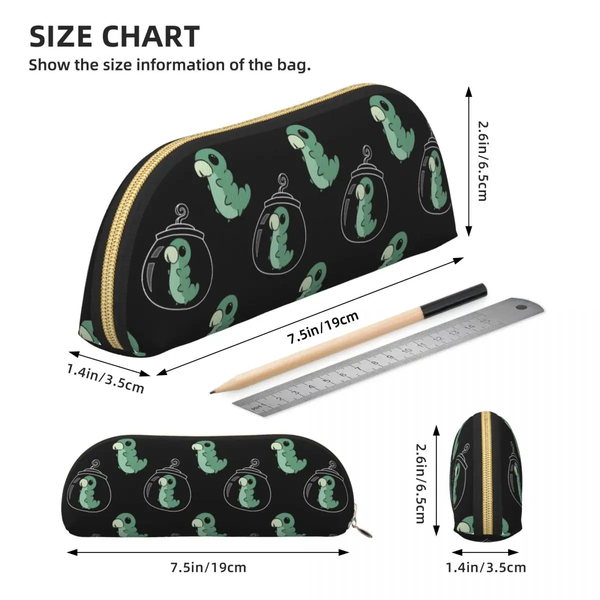 Hollow Knight Grub Pattern Pencil Case Pen Holder Storage Stationery Supplies Large Capacity Pen Box Pencil Bag for Students