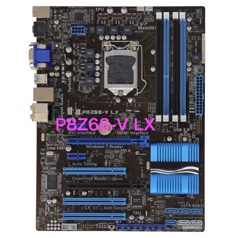 

Suitable For ASUS P8Z68-V LX Desktop Motherboard 32GB LGA 1155 DDR3 ATX Z68 Mainboard 100% Tested OK Fully Work