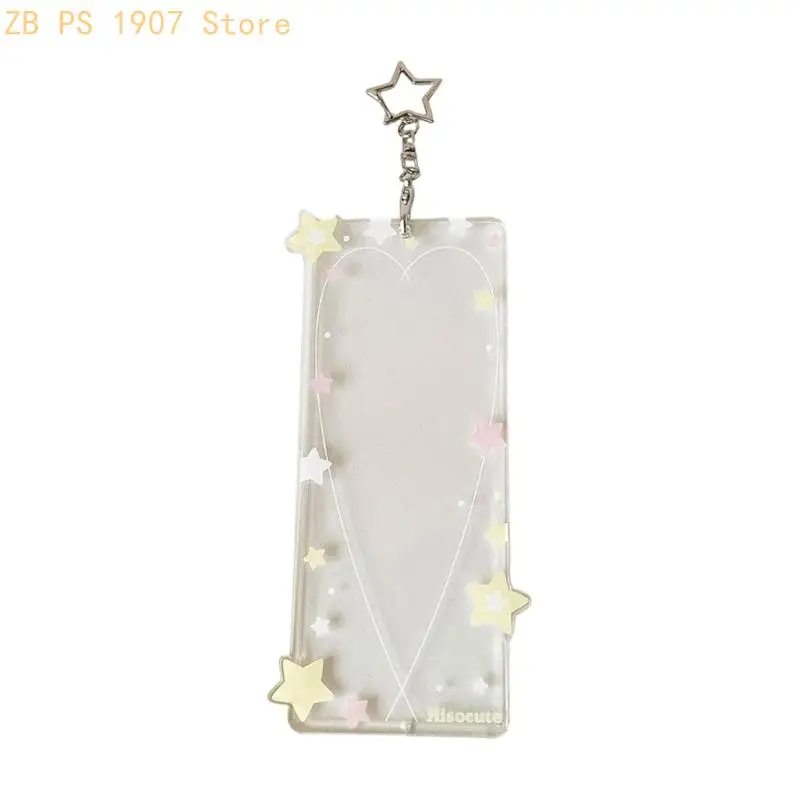 Trendy Clear 4 Compartment Card Protector Featuring Playful Star Accents Multi Color Card Organizers For Fan 55KA