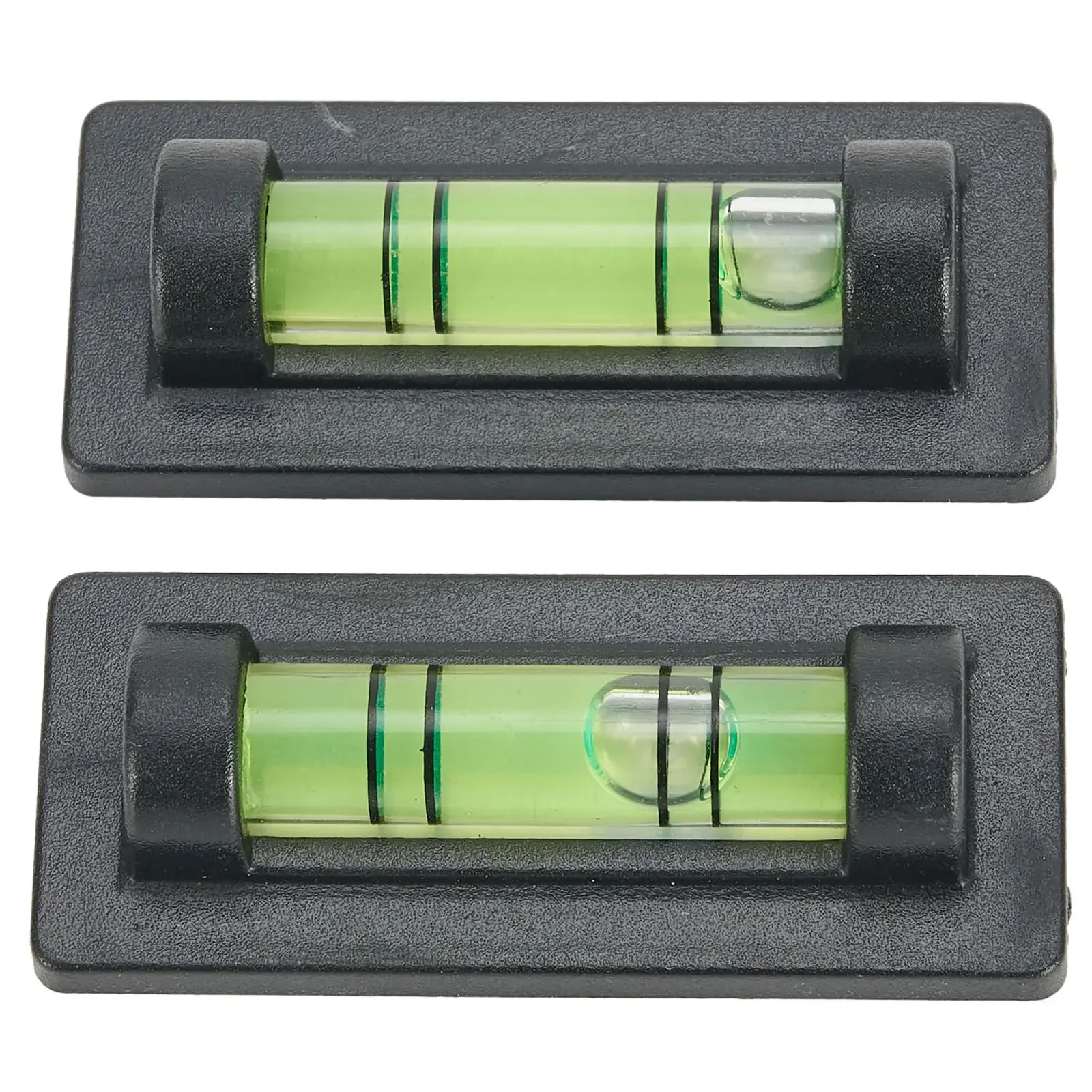 2pcs Magnetic Bubble Level With Magnetic Base 401712mm Double Line Indicator Level For Photo Frame Desk Measuring Tools