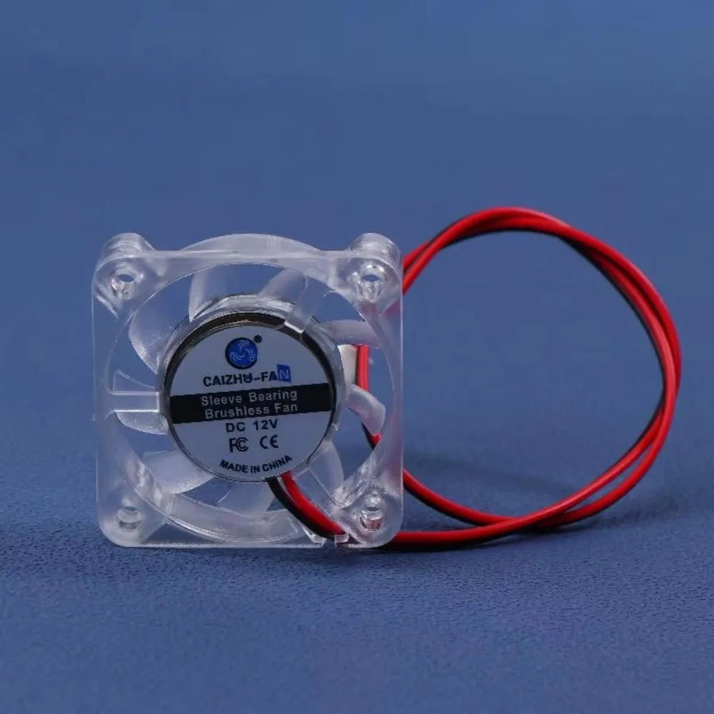5/12/24V 3D Printer Cooling Fan Transparent Housing Hydraulic Bearing DC Cooling Fan Heat Dissipation Brushless Motor
