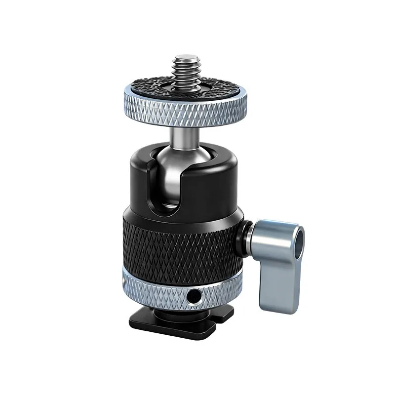 For Aluminum Alloy Is A Universal Spherical Cold Shoe Gimbal Camera Tripod Holder 360 ° Adapter SLR Live Broadcast Bracket