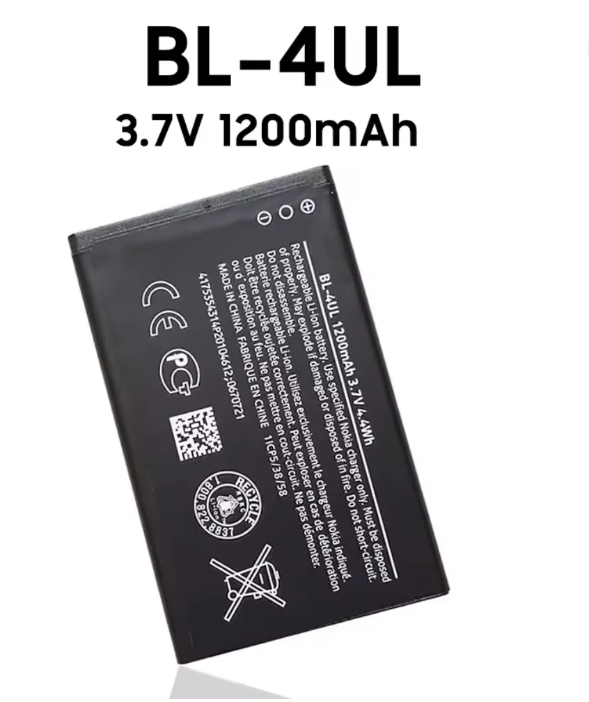 

BL-4UL BL 4UL 3.7V Lithium Polymer Phone Battery For Nokia 3310 2017 TA1030 Lumia 225 330 RM-1172 RM-1011 RM-1126 1200mAh BL4UL