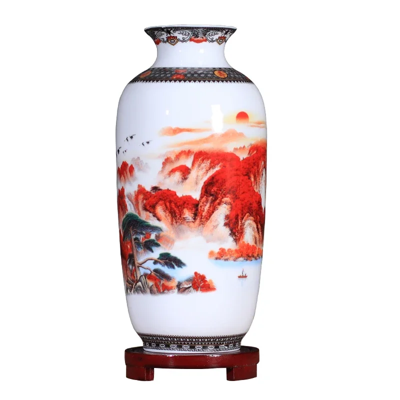 Jingdezhen Ceramic Vase Decoration Living Room Flower Vase Porcelain Decoration