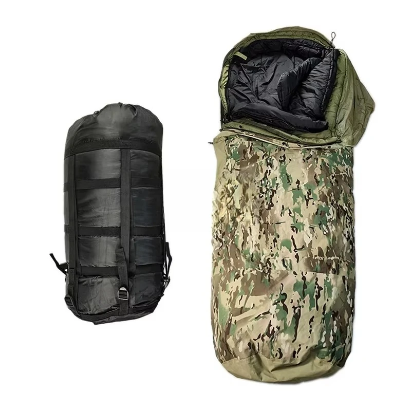 

Camping Tactical Winter Warm Sleeping Bag 3 Layers Outdoor Waterproof Windproof