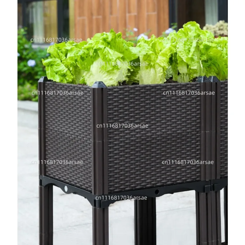 Plastic Raised Garden Bed with Legs Raised Bed with Drainage Holes Propagation Box