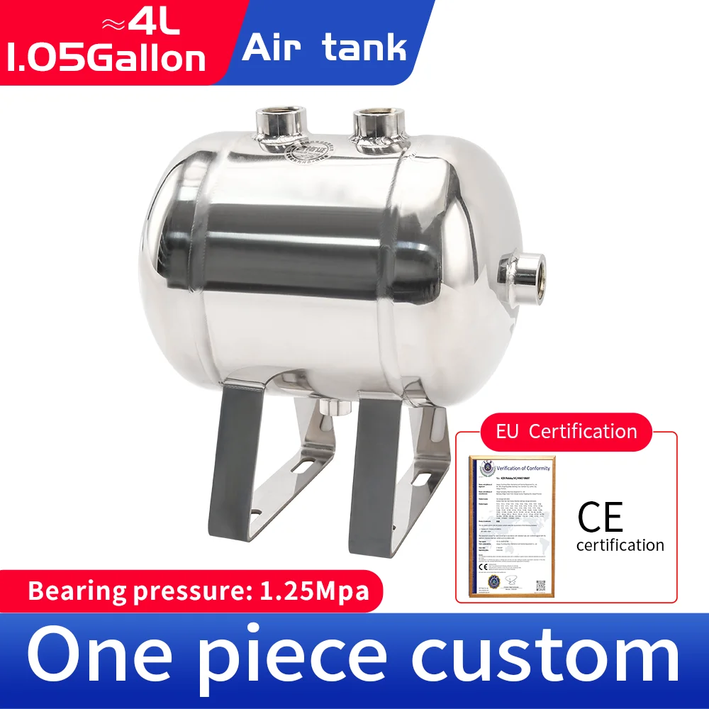 4L 304 Stainless Steel Protable Compressor Tank small Vacuum Buffer Pressure Gas Storage Tank Can Be Customizable