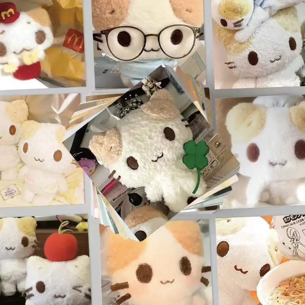 

62 шт., хлопковые конфеты, наклейки с изображением кота, милые мягкие наклейки с изображением сердца для девочек, ручная книга, украшение для чехла для мобильного телефона, водонепроницаемые наклейки