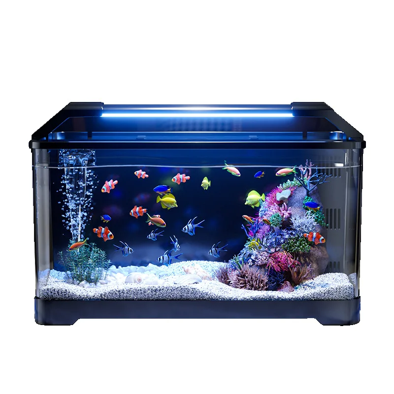 

Household smart fish tank Small and medium-sized back filter fish tank Living room Household desktop goldfish tank Landscape