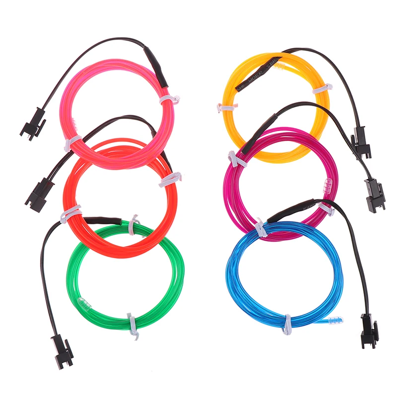 1M Neon Light Dance Party Decor Light LED Lamp Flexible EL Wire Rope Tube Strip