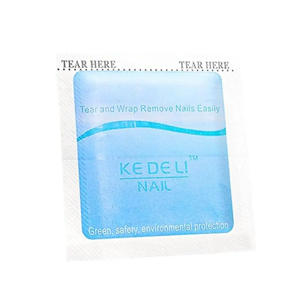 100 Stuks Hete Individueel Verpakte Gel Nageldoekjes Verwijderaar Doorweekt Van Nail Wrap Manicure Pluisjes Gratis Nagelreiniger Pads Voor Acryl Nagels